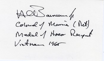 Harvey Barnum autograph