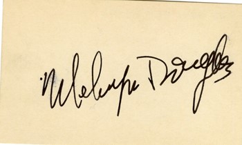 Melvyn Douglas autograph